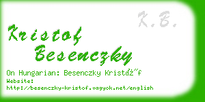 kristof besenczky business card